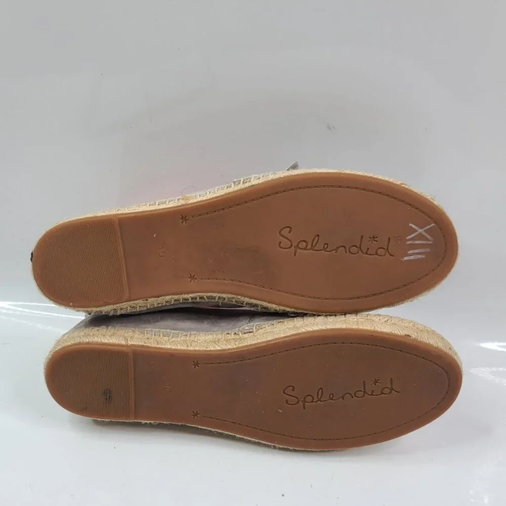 Splendid‎ Women's Gray Jaime Suede Almond Toe Espadrilles Flats Size 10